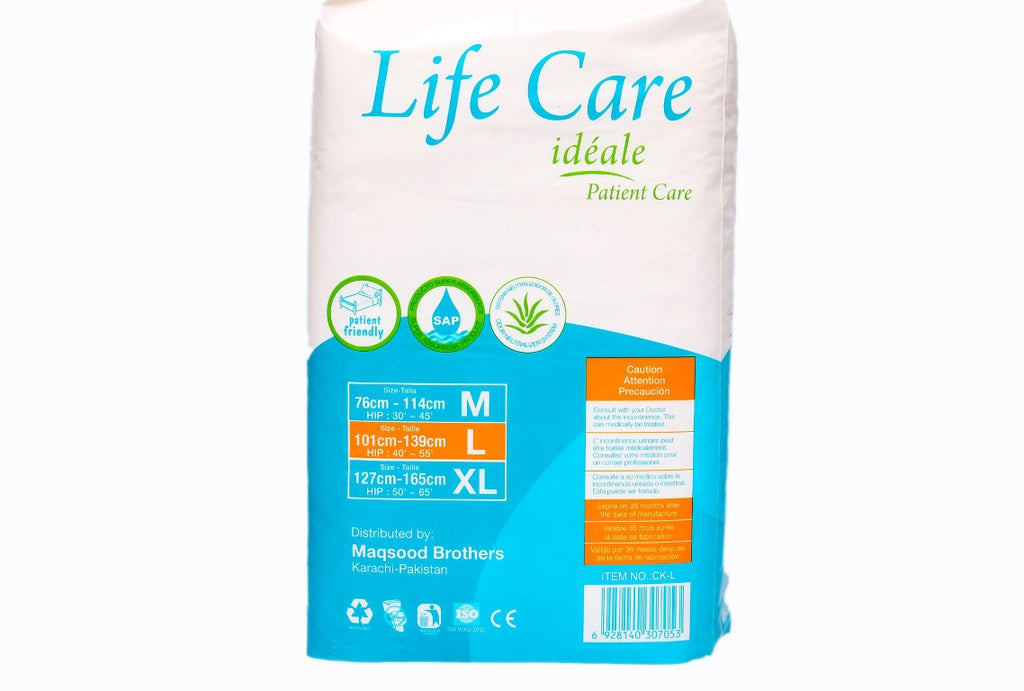 Life Care Adult Patient Diapers Disposable 10s Diapers - Large size