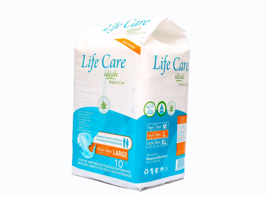 Life Care Adult Patient Diapers Disposable 10s Diapers - Large size