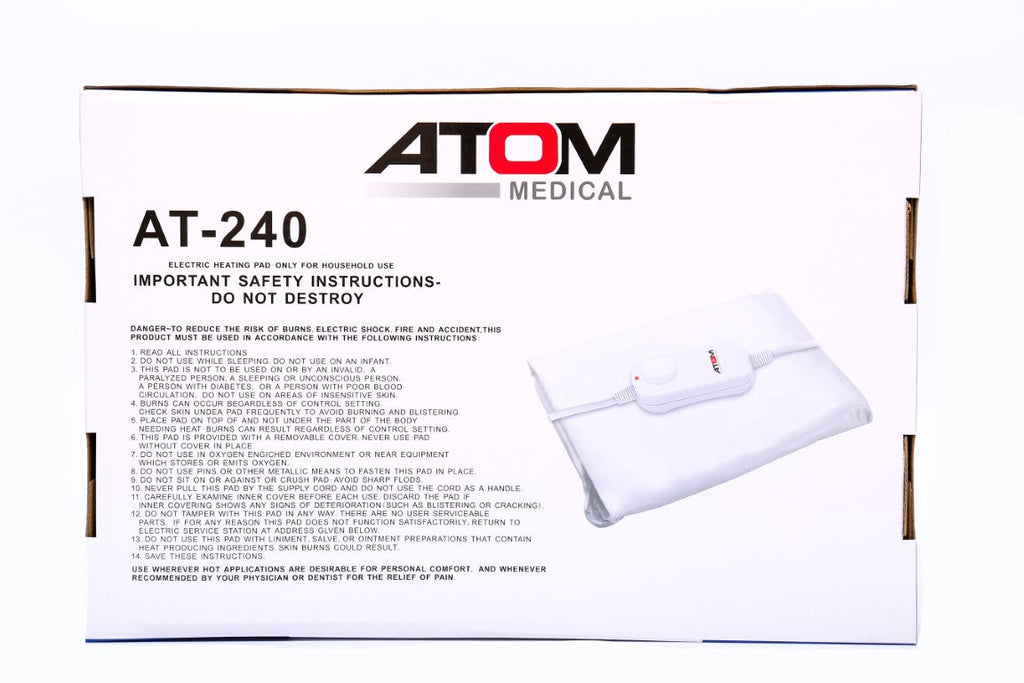 Atom Electric Heating Pads With Fleece Cover