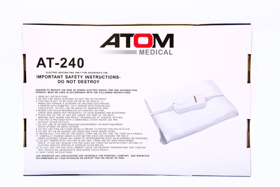 Atom Electric Heating Pads With Fleece Cover