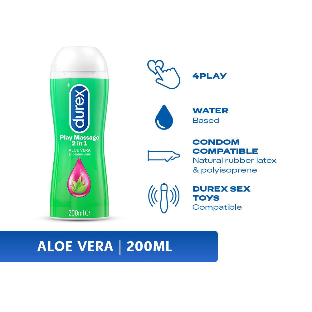 Durex Play 2 in 1 Soothing Aloe Vera Gel 200ml Lube (N)