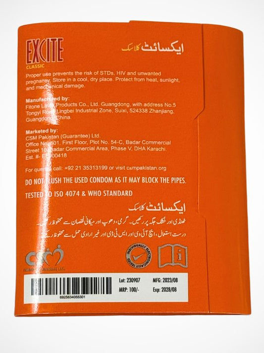 Excite Classic Imported condoms By CSM